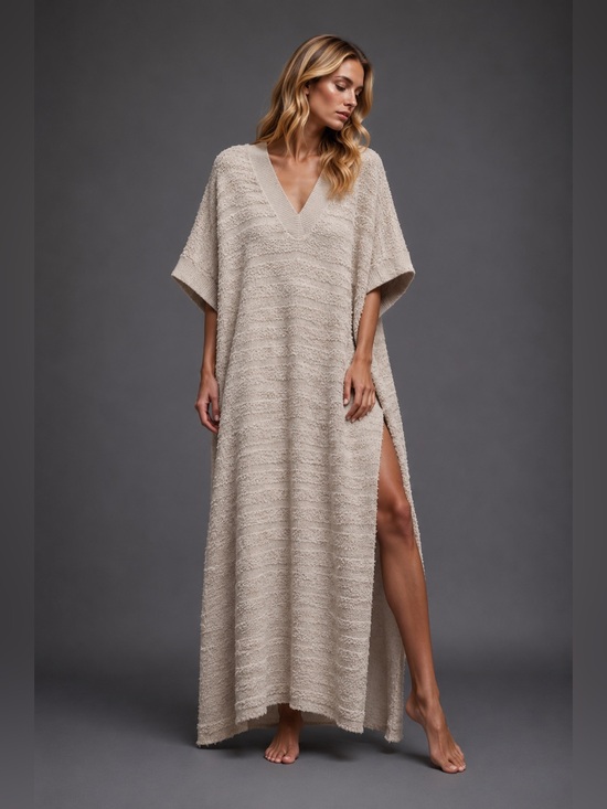 Free People Dresses & Skirts - Free People Cozy White kimono Knit Poncho lounge